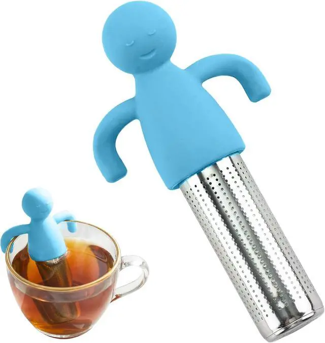 Main image of 304 Stainless Steel Tea Infuser for Loose Leaf Tea, Extra Fine Mesh Tea Strainer Ball with Handle, Reusable Tea Steeper Filter for Cup, Mug and Teapot (sky blue)
