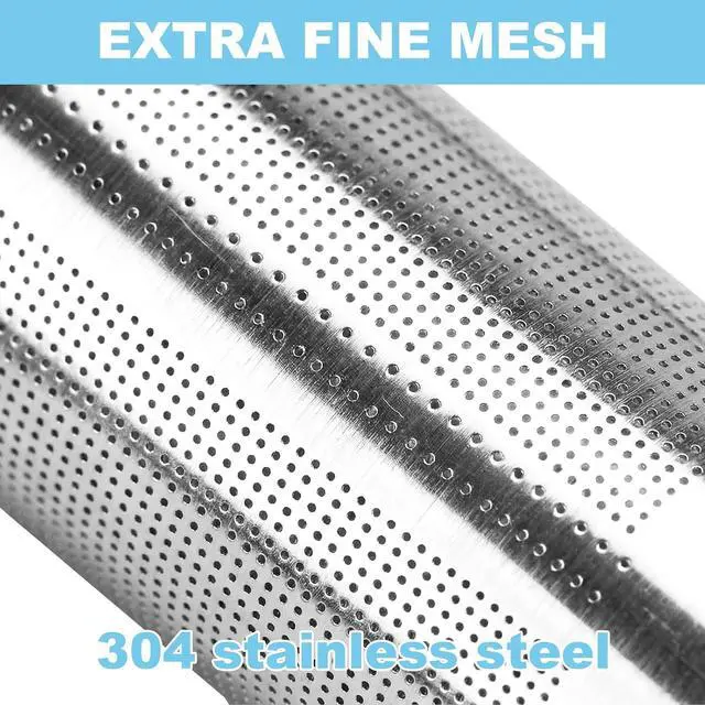 Alt view image 3 of 7 - 304 Stainless Steel Tea Infuser for Loose Leaf Tea, Extra Fine Mesh Tea Strainer Ball with Handle, Reusable Tea Steeper Filter for Cup, Mug and Teapot (sky blue)
