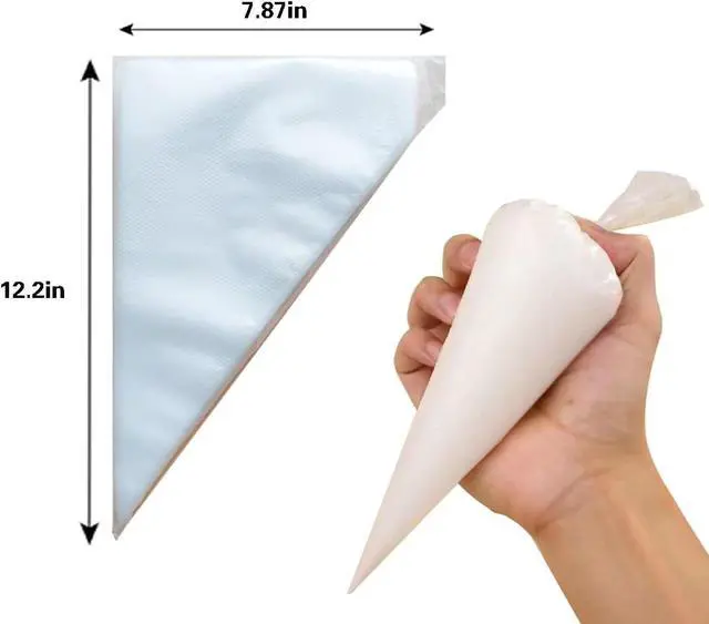 Alt view image 2 of 7 - Piping Bags - 12 Inch Disposable Icing Bags, 200 PCS Decorating Bags for Frosting, Pastry Bags, Great for Cakes and Cookies Decoration, S/M/L, Clear