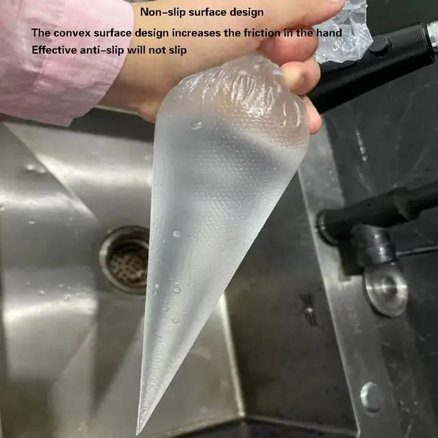 Alt view image 4 of 7 - Piping Bags - 12 Inch Disposable Icing Bags, 200 PCS Decorating Bags for Frosting, Pastry Bags, Great for Cakes and Cookies Decoration, S/M/L, Clear