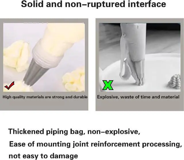 Alt view image 7 of 7 - Piping Bags - 12 Inch Disposable Icing Bags, 200 PCS Decorating Bags for Frosting, Pastry Bags, Great for Cakes and Cookies Decoration, S/M/L, Clear