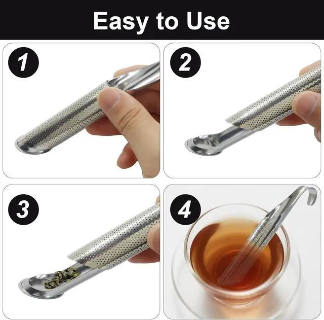 Alt view image 3 of 5 - Stainless Steel Long Handle Tea Infuser Stick, 2Pcs