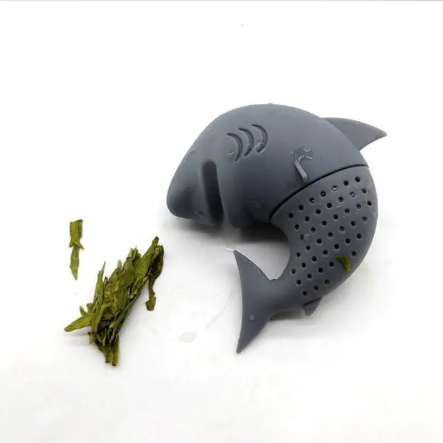 Alt view image 5 of 7 - 2 Pack Shark Tea Infuser, Filters for Loose Leaf Tea Reusable, Funny Animal Shaped Strainer Stainless Steel Ball Diffuser Steeper for Teacups Teapots