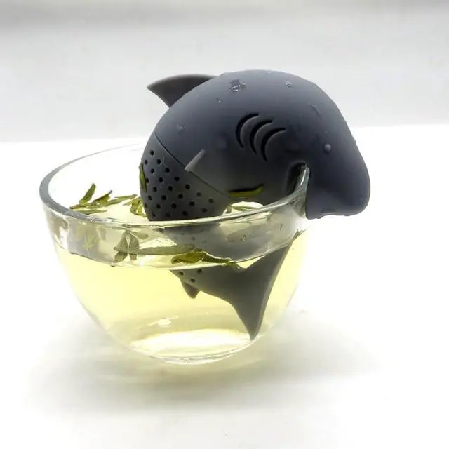 Alt view image 7 of 7 - 2 Pack Shark Tea Infuser, Filters for Loose Leaf Tea Reusable, Funny Animal Shaped Strainer Stainless Steel Ball Diffuser Steeper for Teacups Teapots