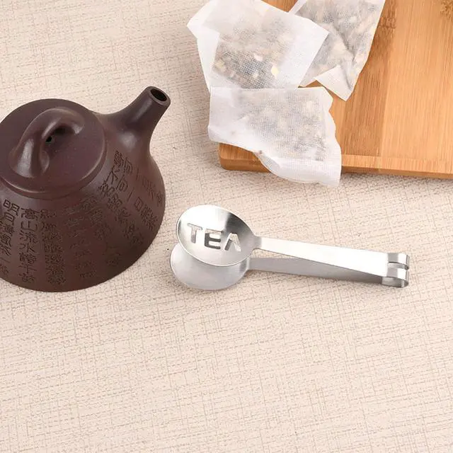 Alt view image 6 of 7 - 4Pcs Tea Bag Squeezer, Stainless Steel Tea Tongs, Metal Tea Bag Holder
