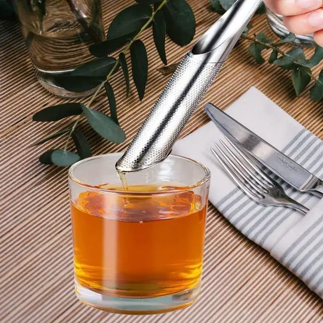 Alt view image 7 of 7 - 2PCS stainless steel tea filter mesh with hook handle, stainless steel tea diffuser, loose leaf tea infuser (2PCS)