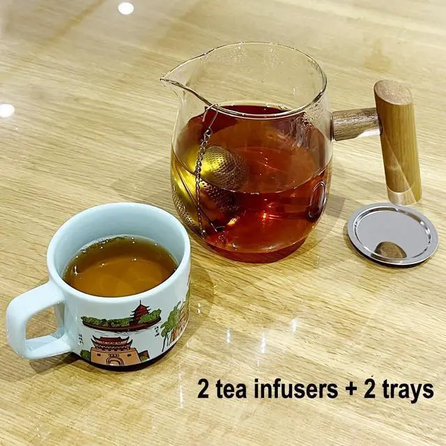 Alt view image 6 of 7 - 2 Pack Food Grade 304 Stainless Steel Mesh Tea Ball 2.1 Inch Tea Infuser Strainer Filter Diffuser for Loose Tea