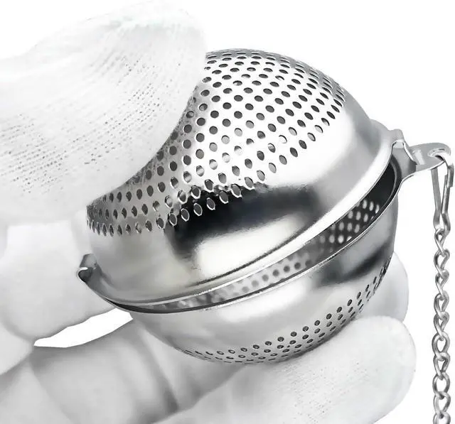 Alt view image 7 of 7 - 2 Pack Food Grade 304 Stainless Steel Mesh Tea Ball 2.1 Inch Tea Infuser Strainer Filter Diffuser for Loose Tea