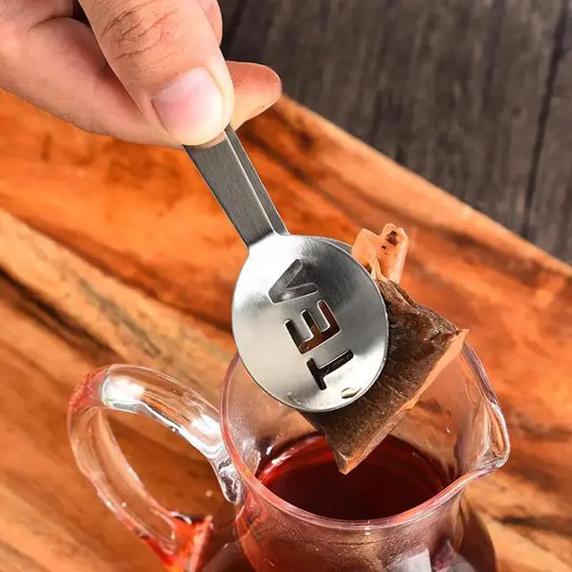 Alt view image 4 of 7 - 4Pcs Tea Bag Squeezer, Stainless Steel Tea Tongs, Metal Tea Bag Holder