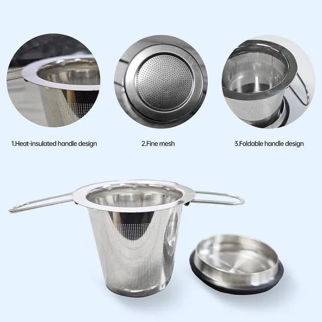 Alt view image 4 of 7 - Tea Infuser Strainer for Loose Tea Stainless Steel,Loose Tea Steeper