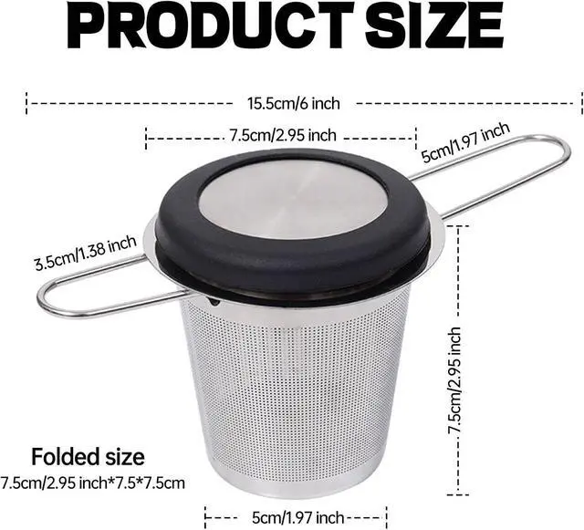 Alt view image 2 of 7 - Tea Infuser Strainer for Loose Tea Stainless Steel,Loose Tea Steeper