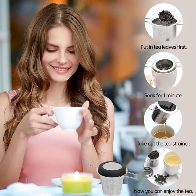 Alt view image 5 of 7 - Tea Infuser Strainer for Loose Tea Stainless Steel,Loose Tea Steeper