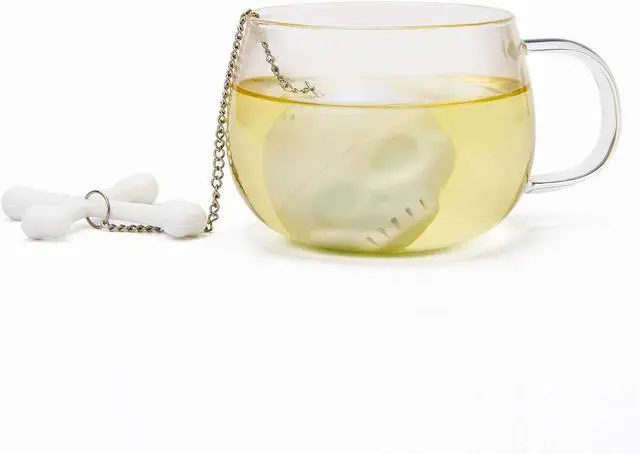 Alt view image 4 of 6 - Coolrunner 2 pcs Silicone Tea Bones Skull Tea Infuser Filter