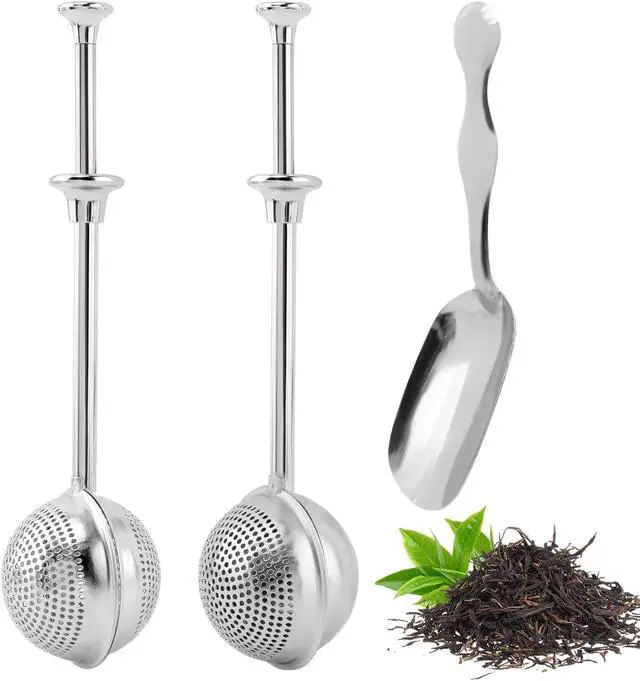 Alt view image 2 of 7 - 2PCS Tea Infuser & Flour Duster Wand - Fine Mesh Holes