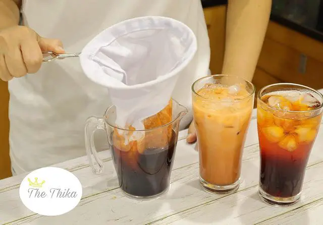Alt view image 3 of 7 - 5.3 Large Reusable Thai Tea Filter Traditional Cloth Strainer with Metal Handle for Tea, Coffee, Coconut Milk, Almond Milk, and Juice