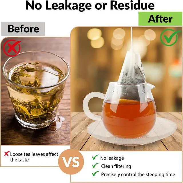 Alt view image 5 of 7 - 300 Pcs Disposable Empty Tea Bags for Loose Leaf Tea