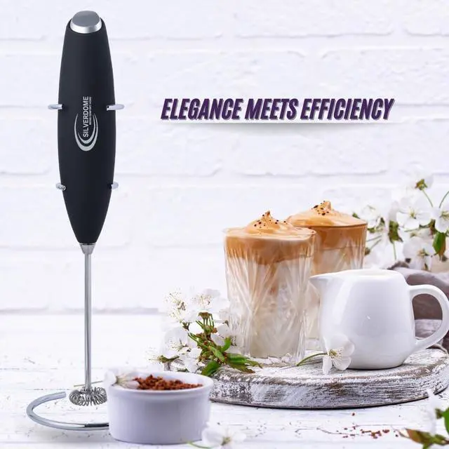 Alt view image 2 of 7 - Silverdome's Powerful Handheld Milk Frother, Stainless Steel whisk for Silky Foam in Seconds, Battery Operated(Not Included), Perfect for café-style drinks, Coffee, Lattes, Cappuccino, Hot Chocolate.