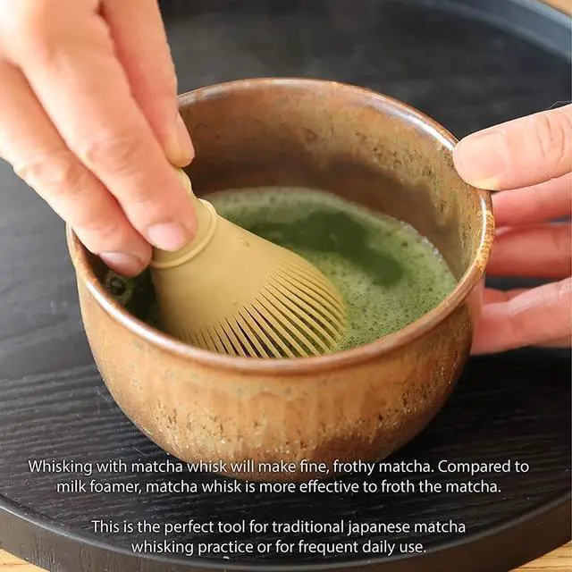 Alt view image 6 of 6 - Matcha Whisk, PP Resin Matcha Stirrer, Traditional Handcrafted Japanese Matcha Tea Mixer Brush Mixing Tool Accessory for Tea Preparation (Yellow)