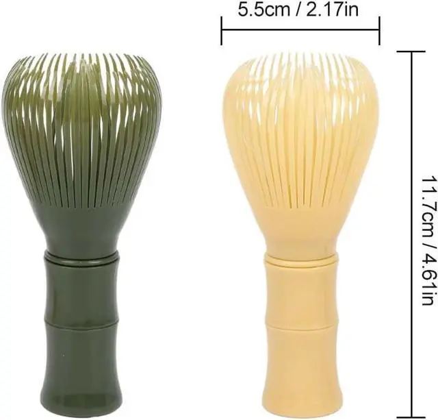 Alt view image 3 of 7 - Traditional Matcha Whisk Reusable PP Resin Matcha Whisk Chasen Dishwasher Safe Matcha Stirrer Matcha Green Tea Powder Preparation Prepare Japanese Matcha Tea (Green)