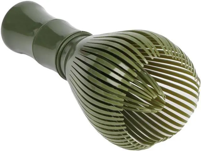 Alt view image 4 of 7 - Traditional Matcha Whisk Reusable PP Resin Matcha Whisk Chasen Dishwasher Safe Matcha Stirrer Matcha Green Tea Powder Preparation Prepare Japanese Matcha Tea (Green)