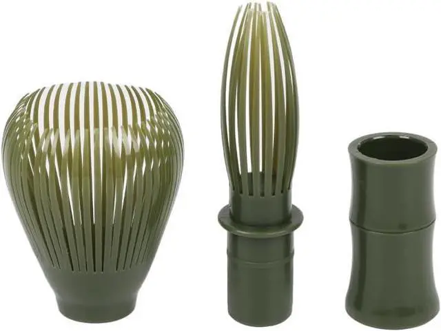 Alt view image 5 of 7 - Traditional Matcha Whisk Reusable PP Resin Matcha Whisk Chasen Dishwasher Safe Matcha Stirrer Matcha Green Tea Powder Preparation Prepare Japanese Matcha Tea (Green)