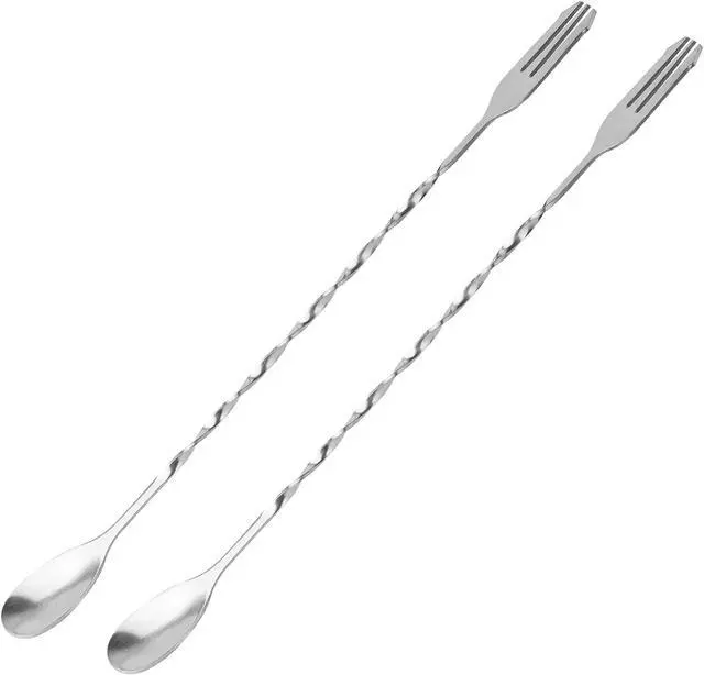 Main image of Cuttte 2pcs Bar Spoon Cocktail Mixing Spoons for Drinks 12.7 Inches Long