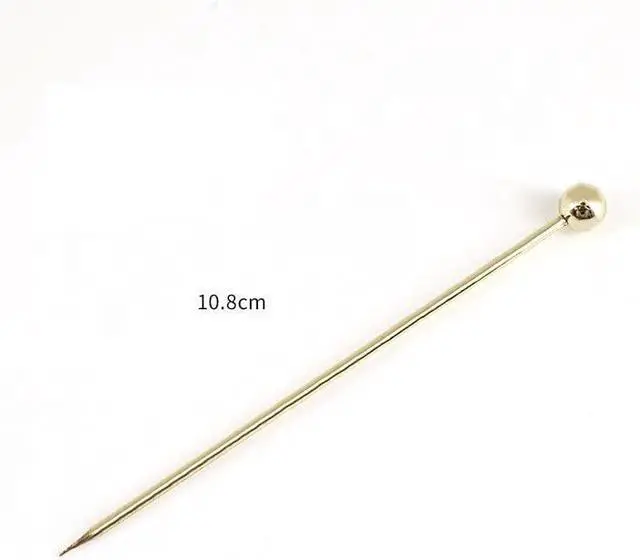 Alt view image 3 of 4 - 15 Pieces Stainless Steel Cocktail Picks Metal Martini Picks 4.3 inch Gold