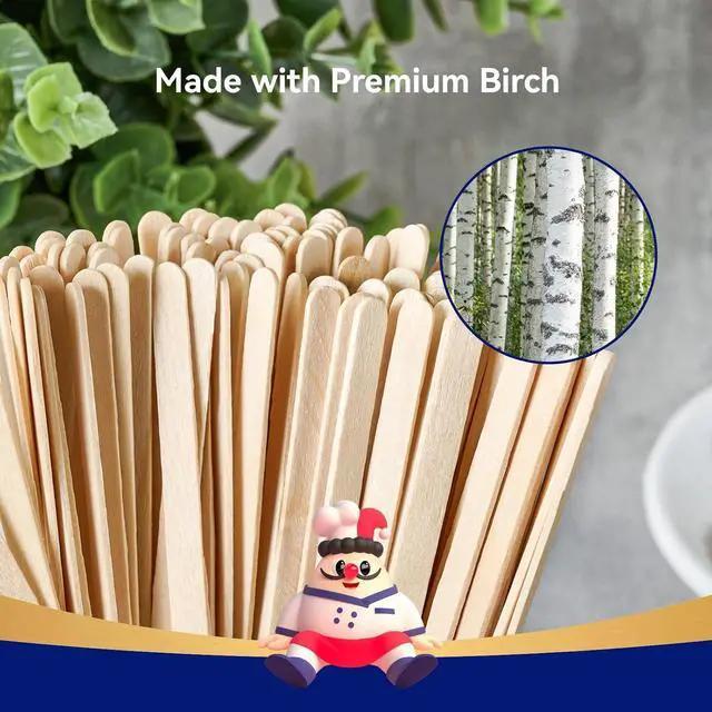 Alt view image 4 of 7 - JOLLY CHEF 1000 Count Wooden Coffee Stirrers 5.5 inch
