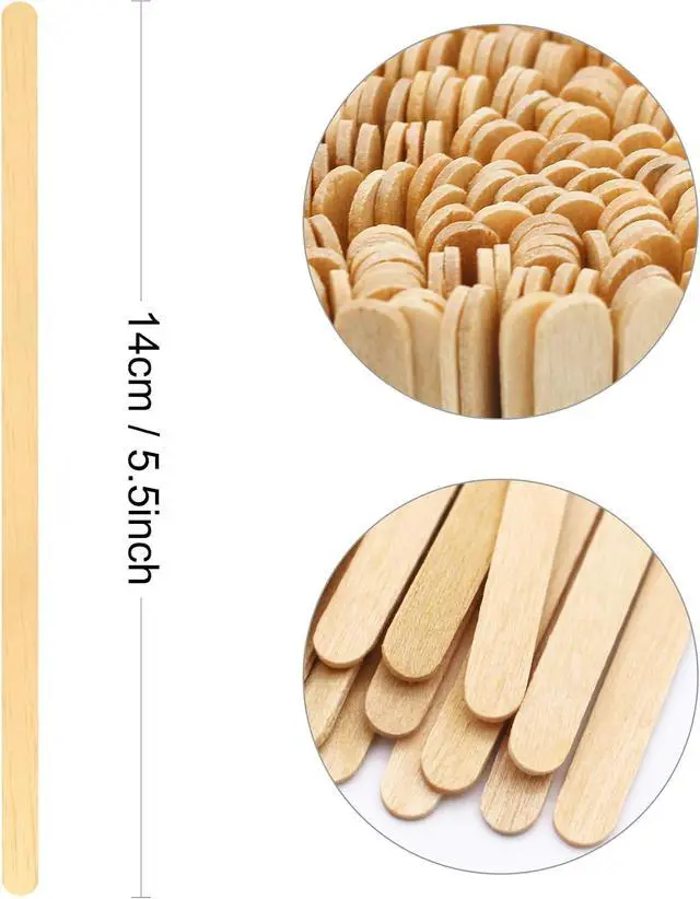 Alt view image 2 of 7 - Sugormek1000PCS 5.5 IN Wooden Coffee Stirrers, A+Level Smooth Rounded Edges Disposable Coffee Stir Stick, Wooden Stir Stick for Coffee Cocktail Coffee Bar Accessories DIY Craft Design