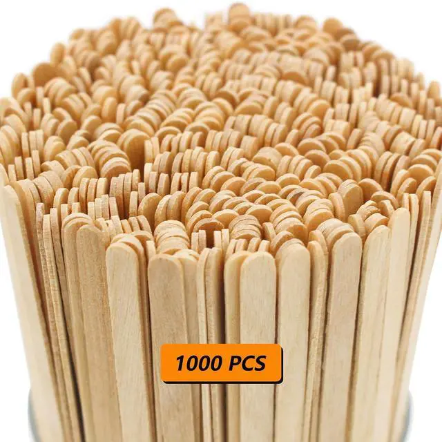 Alt view image 3 of 7 - Sugormek1000PCS 5.5 IN Wooden Coffee Stirrers, A+Level Smooth Rounded Edges Disposable Coffee Stir Stick, Wooden Stir Stick for Coffee Cocktail Coffee Bar Accessories DIY Craft Design