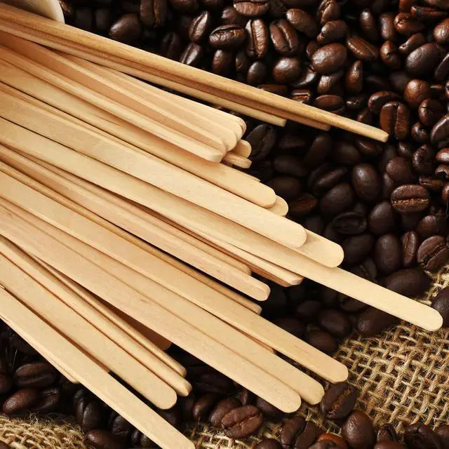 Alt view image 5 of 7 - Sugormek1000PCS 5.5 IN Wooden Coffee Stirrers, A+Level Smooth Rounded Edges Disposable Coffee Stir Stick, Wooden Stir Stick for Coffee Cocktail Coffee Bar Accessories DIY Craft Design