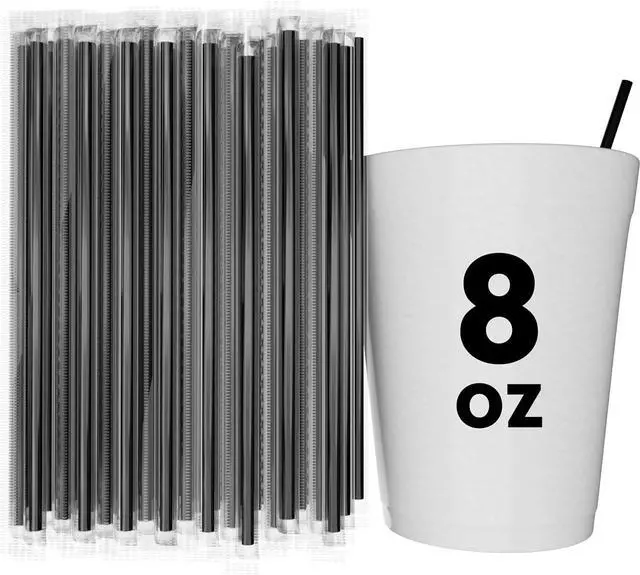 Alt view image 2 of 3 - Individually Wrapped Coffee Stirrers, Black Plastic Sip Sticks, 500 Count