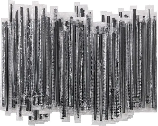 Alt view image 3 of 3 - Individually Wrapped Coffee Stirrers, Black Plastic Sip Sticks, 500 Count