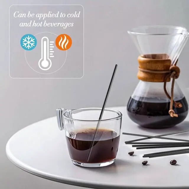 Alt view image 3 of 5 - MAQIHAN 600PCS Coffee Stir Sticks - Black Plastic Stirrers for Coffee Bar