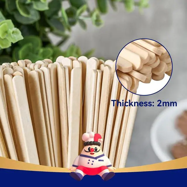 Alt view image 5 of 7 - JOLLY CHEF 5.5 inch Wooden Coffee Stirrers 100 Count
