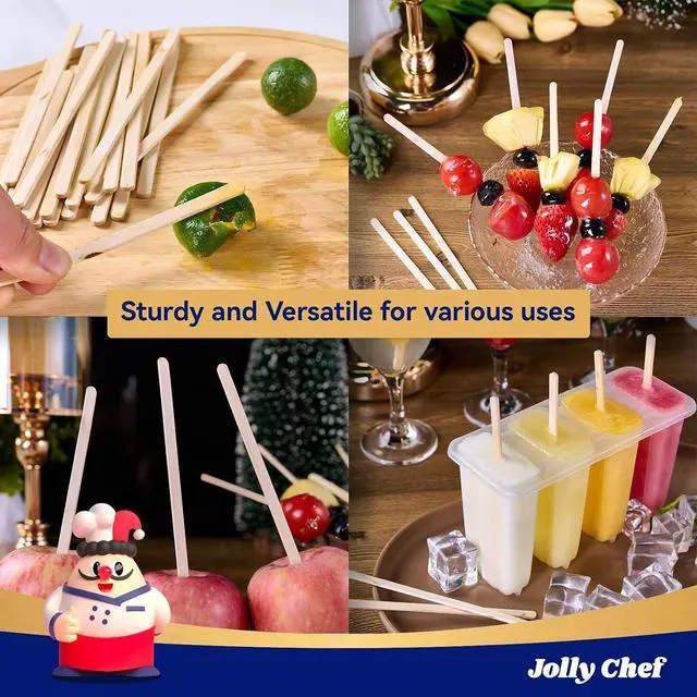 Alt view image 7 of 7 - JOLLY CHEF 5.5 inch Wooden Coffee Stirrers 100 Count