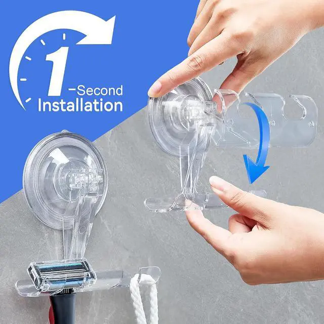 Alt view image 2 of 7 - ANDGOO Suction Cup Razor Holder for Shower, 2 Pack