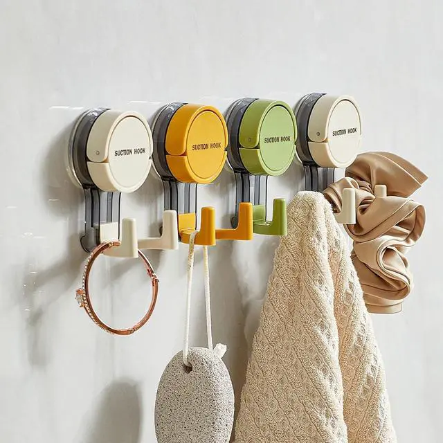 Alt view image 6 of 7 - 3PCS Suction Cup Hooks, Adhesive Shower Towel Hooks, No Drill Glass Door Shower Suction Hooks Heavy Duty Coat Robe Hook Suction Wreath Hanger for Shower,Bathrooms Wall,Kitchen,Glass Door,Mirror,Tiles