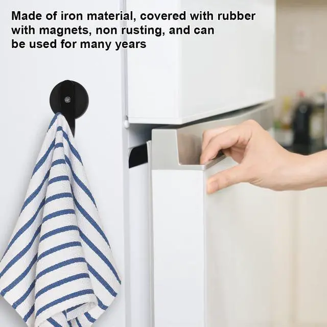 Alt view image 3 of 7 - Magnetic Hooks,2 Pack 22LB Heavy Duty Magnet Wreath Hanger,Steel-Tube Base,No-Drill Door Wreath Hanger for Metal Doors/Walls, Cabin Door Hook