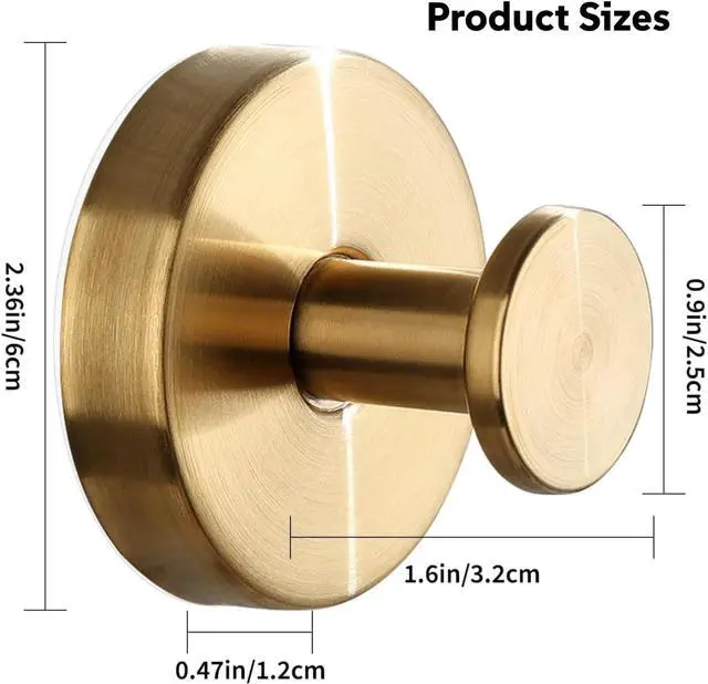 Alt view image 4 of 7 - Suction Cup Hooks for Wreaths on Glass, No-Drill Suction Cup Hooks Wreath Hangers for Front Doors, Metal Towel Hooks for Showers Bathrooms Mirrors (2-Pack,Gold)