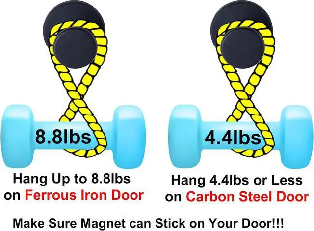 Alt view image 3 of 7 - Magnetic Wreath Hanger Heavy Duty Hook, Rubber-Coated Magnet for Metal Door