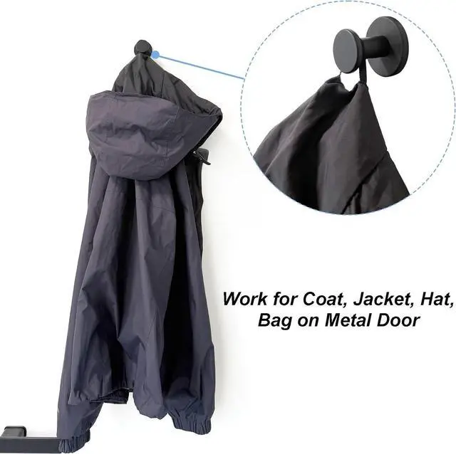 Alt view image 6 of 7 - Magnetic Wreath Hanger Heavy Duty Hook, Rubber-Coated Magnet for Metal Door