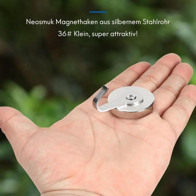 Alt view image 2 of 7 - Neosmuk Magnetic Hooks Steel Tube Design for Cruise,1.42", Silver, 2 Pack