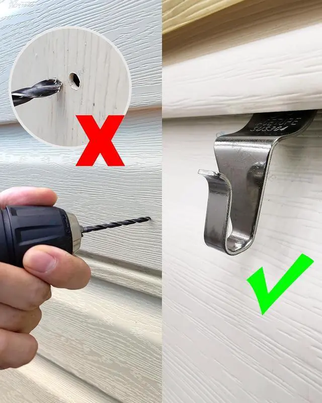 Alt view image 7 of 7 - NACETURE Vinyl Siding Hooks Hanger Siding Clip for Hanging, 20 Pack