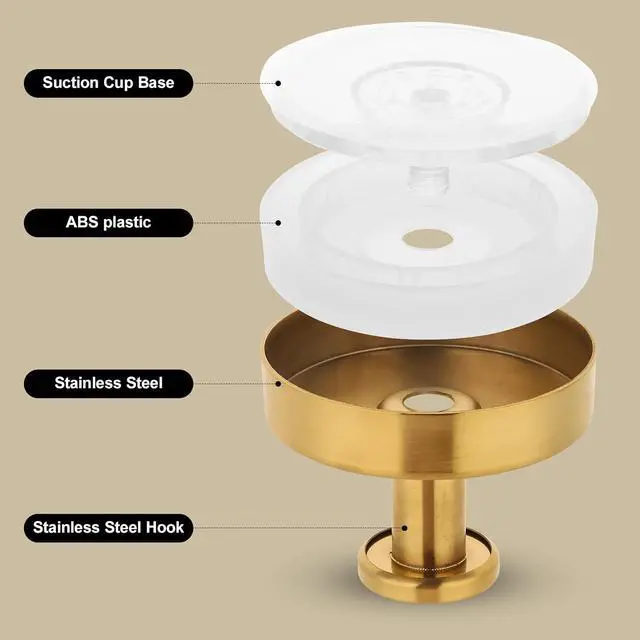 Alt view image 3 of 7 - Suction Cup Hooks for Windows,Door and Shower Wall,Pack of 4