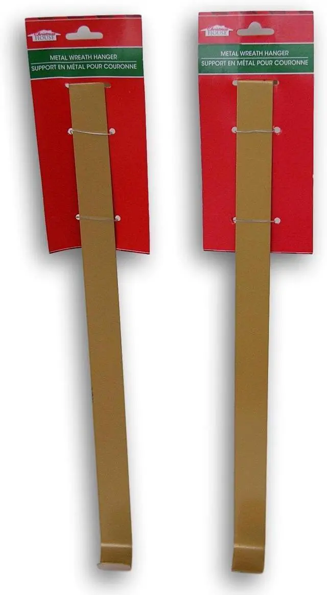 Main image of Gold Colored Christmas Wreath Over-the-Door Hanging Hook Set - 2 Count
