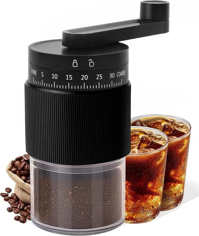 Main image of Manual Coffee Grinder with Ceramic Burr, 40g Capacity,35 Adjustable Settings,Portable Hand Mill for Espresso, French Press, Drip,Pour Over,Cold Brew,Compact and Quiet for Home Use