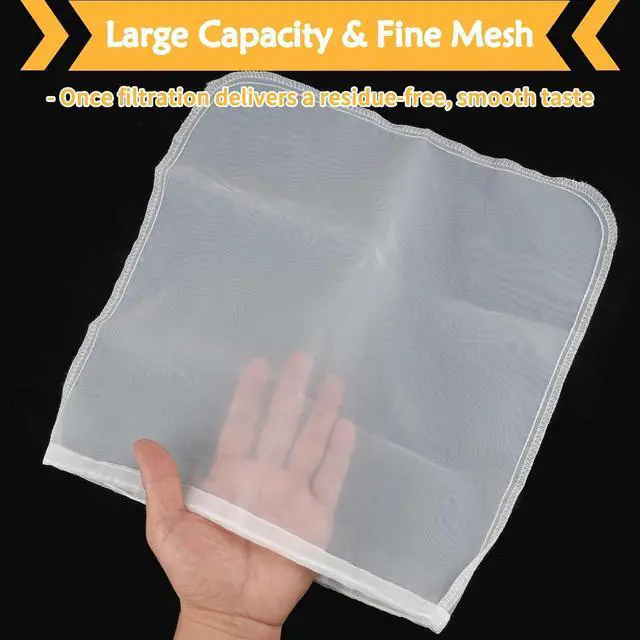 Alt view image 5 of 7 - XL 4 Pcs 12" x 12" Nut Milk Bag Reusable, Cheese Cloth Bags for Straining