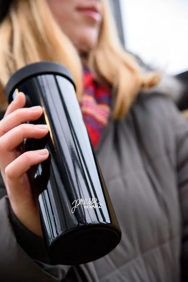 Alt view image 3 of 5 - bobble French Coffee Press Triple Wall Insulated Travel Mug 14 oz Black