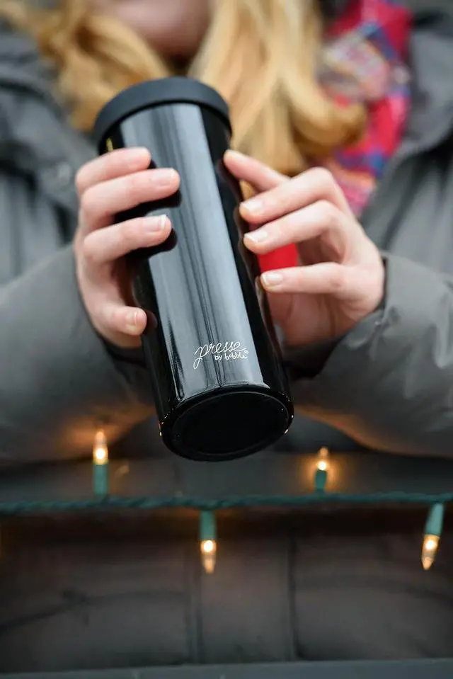 Alt view image 5 of 5 - bobble French Coffee Press Triple Wall Insulated Travel Mug 14 oz Black
